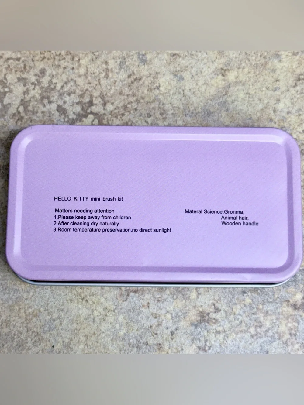 Hello Kitty Makeup Mini Brush Kit and Storage Box Set of 7 Pieces